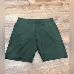 Zella Men's Forest Green Flat-Front Performance Shorts